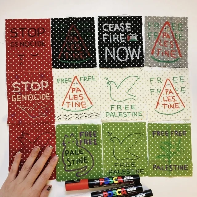 パレスチナ連帯布パッチの写真